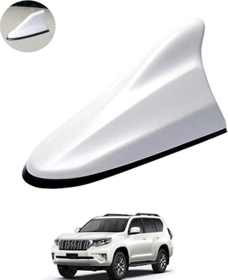MATIES Waterproof Car Shark Fin Antenna Roof Areial Base White 174 Car Shark Fin Antenna Roof Am/Fm Signal White For Land Cruiser PradoToyota2018 Satellite Vehicle Antenna