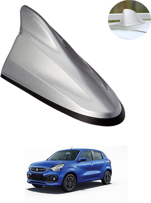 MSNP Car Shark Fin Antenna Roof Aerial Base Am/Fm Signal Receiver Silver For Car 54 Waterproof Car Shark Fin Roof Antenna Silver For Celerio Satellite Vehicle Antenna