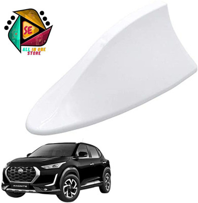 Sakshionline Store Universal Shark Fin Style White Car Antenna AM/FM Radio for Magnite Satellite Vehicle Antenna