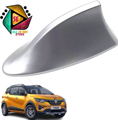 Sakshionline Store Universal Shark Fin Style Silver Car Antenna AM/FM Radio for Triber Satellite Vehicle Antenna
