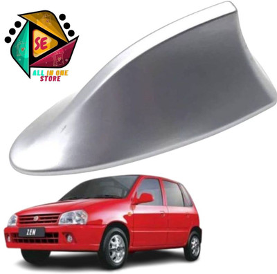 Sakshionline Store Universal Shark Fin Style Silver Car Antenna AM/FM Radio for Zen Satellite Vehicle Antenna