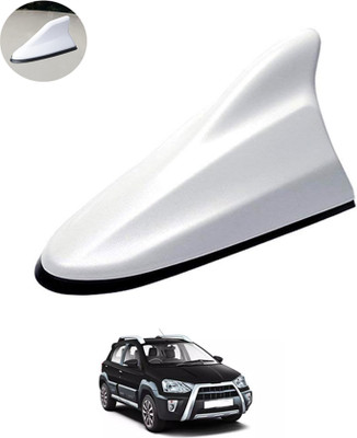 MATIES Waterproof Car Shark Fin Antenna Roof Areial Base White 97 Car Shark Fin Antenna Roof Am/Fm Signal White For Etios CrossToyota2014 Satellite Vehicle Antenna