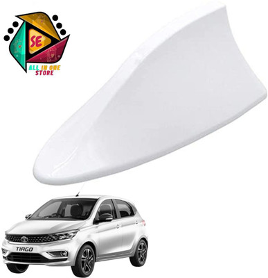 Sakshionline Store Universal Shark Fin Style White Car Antenna AM/FM Radio for Tiago Satellite Vehicle Antenna