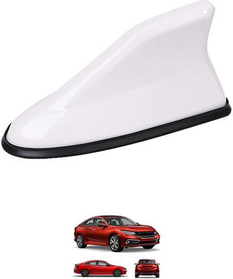 MATIES White Shark Antenna Waterproof And Unique Design For Vehicle -65 Car Shark Fin Antenna Roof Aerial Base Am/Fm Signal Receiver White For Car -65 Satellite Vehicle Antenna