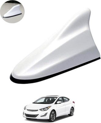 MATIES Waterproof Car Shark Fin Antenna Roof Areial Base White 86 Car Shark Fin Antenna Roof Aerial Base Am/Fm Signal White For ElantraHyundai2015 Satellite Vehicle Antenna