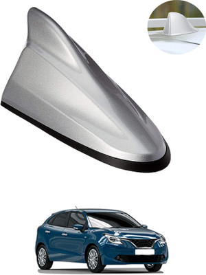 MATIES Car Shark Fin Antenna Roof Aerial Base Am/Fm Signal Silver For Car 31 Waterproof Car Shark Fin Roof Antenna Silver For BalenoMaruti Suzuki2019 Satellite Vehicle Antenna