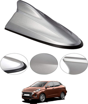 MSNP Universal Silver Shark Fin Antenna For Vehicle Roof-26 Waterproof Universal Silver Fin Shark Roof Aerial Base Antenna For Car-26 Satellite Vehicle Antenna