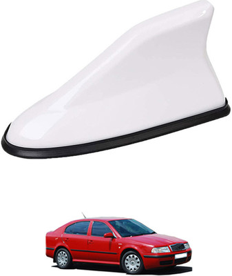 MATIES White Shark Antenna Waterproof And Unique Design For Vehicle -197 Car Shark Fin Antenna Roof Aerial Base Am/Fm Signal Receiver White For Car -197 Satellite Vehicle Antenna
