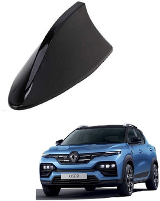 SPREADX Shark Fin Roof Antenna Aerial ABS AM/FM Radio Signal for Renault Kiger - Black Whip Vehicle Antenna