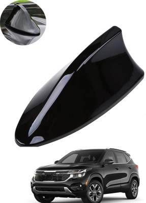 MATIES Car Shark Fin Antenna Roof Aerial Base Am/Fm Signal Black For Car 242 Waterproof Car Shark Fin Roof Antenna Black For SeltosKia2024 Satellite Vehicle Antenna