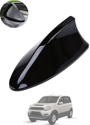 MATIES Car Shark Fin Antenna Roof Aerial Base Am/Fm Signal Black For Car 196 Waterproof Car Shark Fin Roof Antenna Black For NuvosportMahindra2018 Satellite Vehicle Antenna