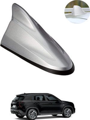 MSNP Car Shark Fin Antenna Roof Aerial Base Am/Fm Signal Receiver Silver For Car 69 Waterproof Car Shark Fin Roof Antenna Silver For Creta N Line Satellite Vehicle Antenna