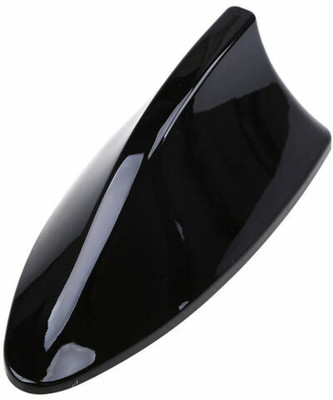 Ride2joy Black Universal Shark Fin Antenna Cover Cap Car Trim Signal Radio AM& FM Aerial Black Fiber Shark Fin Roof Antenna for car Whip Vehicle Antenna