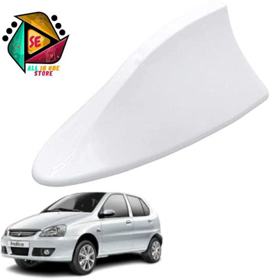 Sakshionline Store Universal Shark Fin Style White Car Antenna AM/FM Radio for Indica Satellite Vehicle Antenna