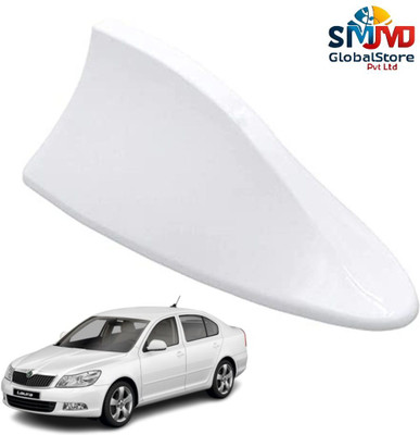 Smjmd Global Store Universal Shark Fin White Car Antenna For All Car Models of Laura Satellite Vehicle Antenna