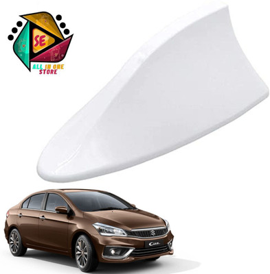Sakshionline Store Universal Shark Fin Style White Car Antenna AM/FM Radio for Ciaz Satellite Vehicle Antenna
