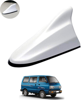RKPSP White Car Shark Fin Roof Antenna(FM,AM) Radio No Drilling/Easy To Install-199 Universal Fit Decorative Radio Signal Car Antenna Aerial boost Signal Satellite Vehicle Antenna