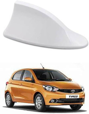 FKOK Car Shark Fin Antenna (White) For Tiago Satellite Vehicle Antenna
