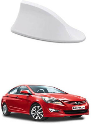 FKOK Car Shark Fin Antenna (White) For Fluidic Verna 4S Satellite Vehicle Antenna