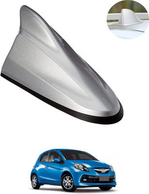 MSNP Car Shark Fin Antenna Roof Aerial Base Am/Fm Signal Receiver Silver For Car 41 Waterproof Car Shark Fin Roof Antenna Silver For Brio Satellite Vehicle Antenna