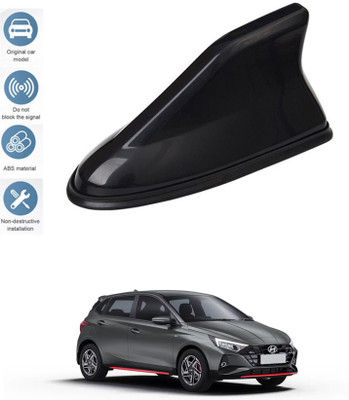 MATIES Black Waterproof Shark Radio Signal Roof Antenna For i20 N Line Hyundai 2024 Car Anteena Satellite Vehicle Antenna