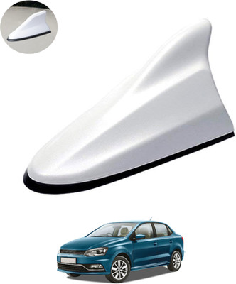 RKPSP White Car Shark Fin Roof Antenna(FM,AM) Radio No Drilling/Easy To Install-021 Satellite Vehicle Antenna