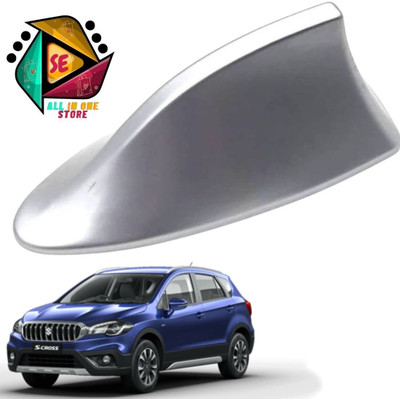 Sakshionline Store Universal Shark Fin Style Silver Car Antenna AM/FM Radio for S Cross Satellite Vehicle Antenna