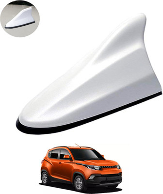 RKPSP White Car Shark Fin Roof Antenna(FM,AM) Radio No Drilling/Easy To Install-170 Satellite Vehicle Antenna