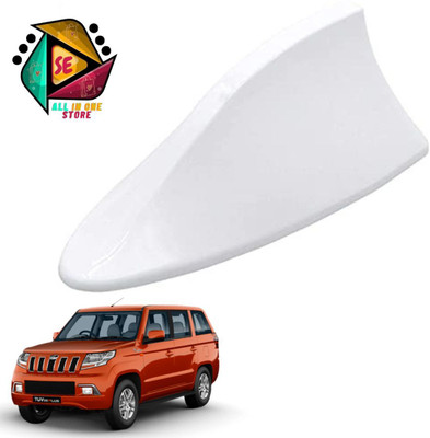 Sakshionline Store Universal Shark Fin Style White Car Antenna AM/FM Radio for Tuv300 Satellite Vehicle Antenna