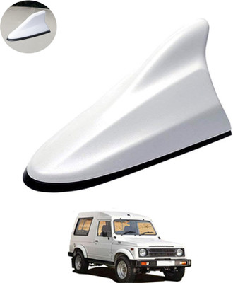 MATIES Waterproof Car Shark Fin Antenna Roof Areial Base White 131 Car Shark Fin Antenna Roof Am/Fm Signal White For GypsyMaruti Suzuki2004 Satellite Vehicle Antenna
