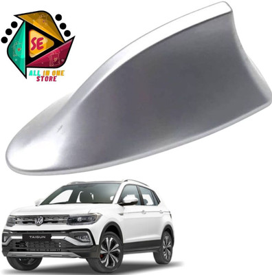 Sakshionline Store Universal Shark Fin Style Silver Car Antenna AM/FM Radio for Taigun Satellite Vehicle Antenna
