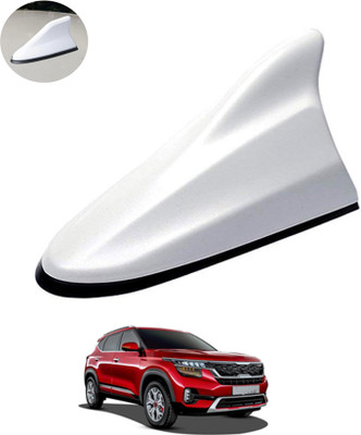MATIES Waterproof Car Shark Fin Antenna Roof Areial Base White 241 Car Shark Fin Antenna Roof Aerial Base Am/Fm Signal White For SeltosKia2019 Satellite Vehicle Antenna