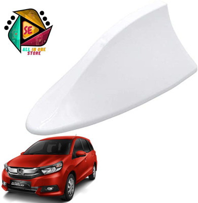 Sakshionline Store Universal Shark Fin Style White Car Antenna AM/FM Radio for Mobilio Satellite Vehicle Antenna