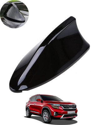 MATIES Car Shark Fin Antenna Roof Aerial Base Am/Fm Signal Black For Car 241 Waterproof Car Shark Fin Roof Antenna Black For SeltosKia2019 Satellite Vehicle Antenna