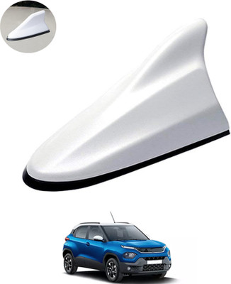 MATIES Waterproof Car Shark Fin Antenna Roof Areial Base White 210 Car Shark Fin Antenna Roof Aerial Base Am/Fm Signal White For PunchTata2021 Satellite Vehicle Antenna