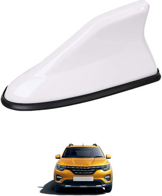 MATIES White Shark Antenna Waterproof And Unique Design For Vehicle -277 Car Shark Fin Antenna Roof Aerial Base Am/Fm Signal Receiver White For Car -277 Satellite Vehicle Antenna