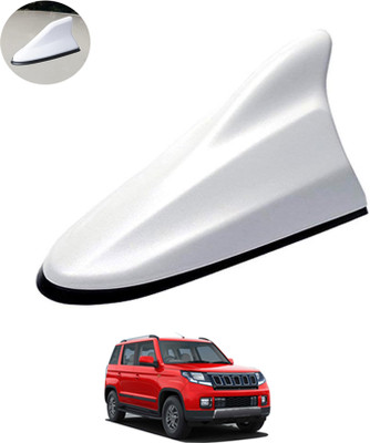 MATIES Waterproof Car Shark Fin Antenna Roof Areial Base White 282 Car Shark Fin Antenna Roof Am/Fm Signal White For TUV 300Mahindra2015 Satellite Vehicle Antenna