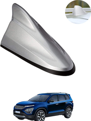 MATIES Car Shark Fin Antenna Roof Aerial Base Am/Fm Signal Silver For Car 232 Waterproof Car Shark Fin Roof Antenna Silver For SafariTata2021 Satellite Vehicle Antenna