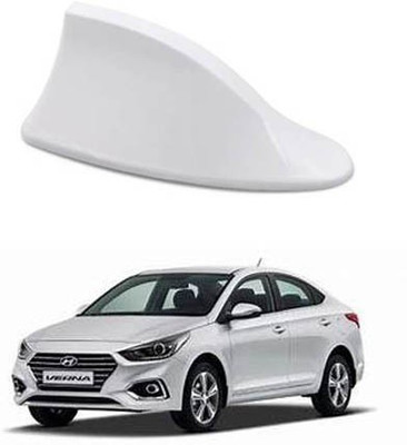 FKOK Car Shark Fin Antenna (White) For Fluidic Verna Satellite Vehicle Antenna