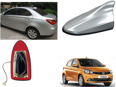 Shop Buy Shark Fin Roof top Signal Receiver AM/FM Antenna, Silver for Tata Tiago Shark Fin Roof top Signal Receiver AM/FM Antenna, Silver for Tata Tiago Satellite Vehicle Antenna