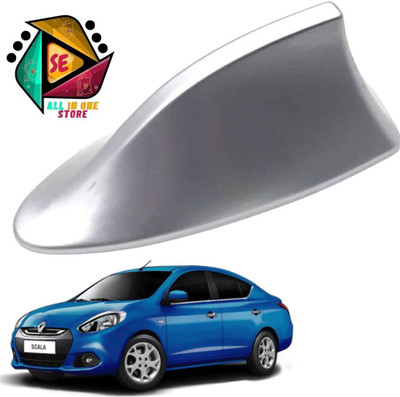 Sakshionline Store Universal Shark Fin Style Silver Car Antenna AM/FM Radio for Scala Satellite Vehicle Antenna