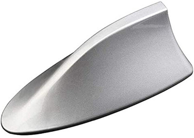 Kalaneet Shark Fin Antenna with Strong FM/AM Reception – Easy Stick-OnSilver Whip Vehicle Antenna