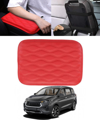 ABJD Waterproof Comfortable Red Rectangle Leatherette ArmRest Cover For Car-219 Car Armrest(Toyota, Universal For Car)