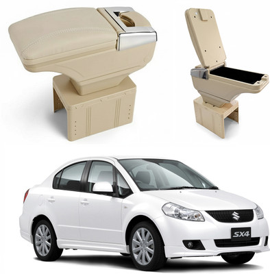 Oshotto PU Leather AR-01 Car Armrest Console Box For Sx4 Beige Car Armrest(Maruti, SX4)