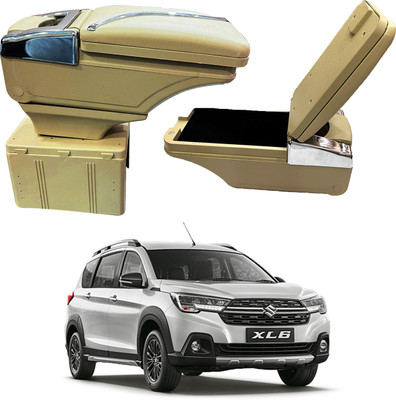 Oshotto PU Leather AR-02 Car Armrest Console Box For XL6 Beige Car Armrest(Maruti, XL6 Alpha Petrol)