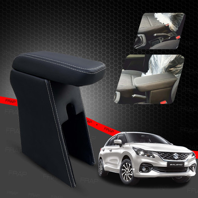 Frap Premium Armrest For Maruti New Baleno with Moulded Foam(Nappa,White Stitching) Car Armrest(Maruti, Baleno, Baleno 1.3 Alpha, Baleno 1.3 Delta, Baleno 1.3 Sigma, Baleno Lxi)