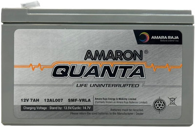 AMARON QUANTA UPS BATTERY Amaron Quanta 12V 7Ah SMF UPS-Emergency Battery 7 Ah Battery for All Vehicles