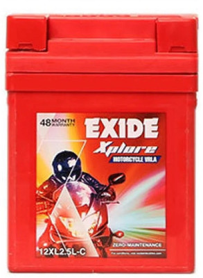 EXIDE XPLORE 12XL2.5L-C 2.5 Ah Battery for Bike
