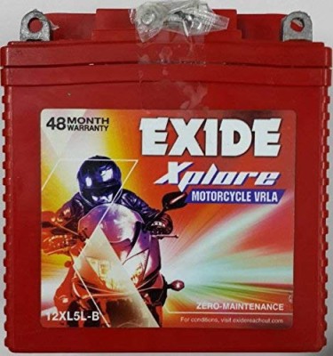 EXIDE 12XL5L-B 35 Ah Battery for Bike
