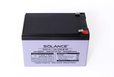 Solance 12V 12AH SMF Battery for Use in Any UPS/ Solar/ Mini Inverter and More Instruments (Black) 12 V Offline/Standby Rack-mount Model UPS 1 Outlet Plugs